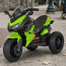 Детский мотоцикл M 4274EL-5 зеленый на аккумуляторе с мягким сиденьем